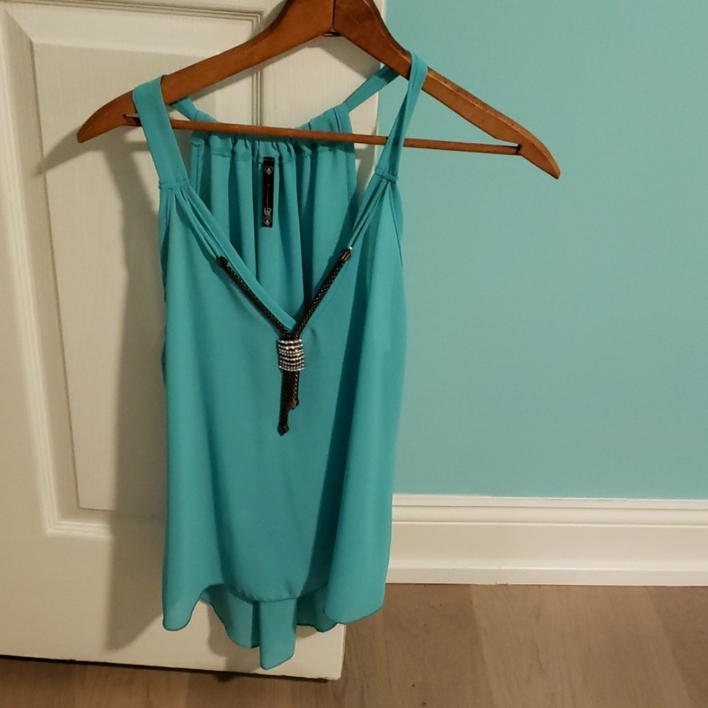 Love culture chiffon chain detail top Small